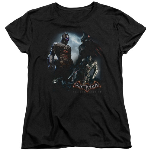 Batman Arkham Knight Face Off Black Women's T-Shirt