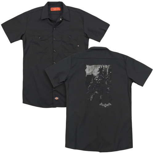 Batman Arkham Knight Bat Brood (Back Print) Black Adult Work Shirt