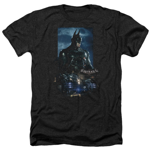 Batman Arkham Knight Batmobile Heather Black Adult T-Shirt