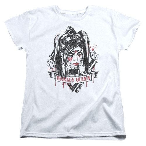 Batman Arkham Knight Sugar Quinn White Women's T-Shirt