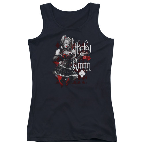 Batman Arkham Knight Dice Black Junior Women's Tank Top T-Shirt