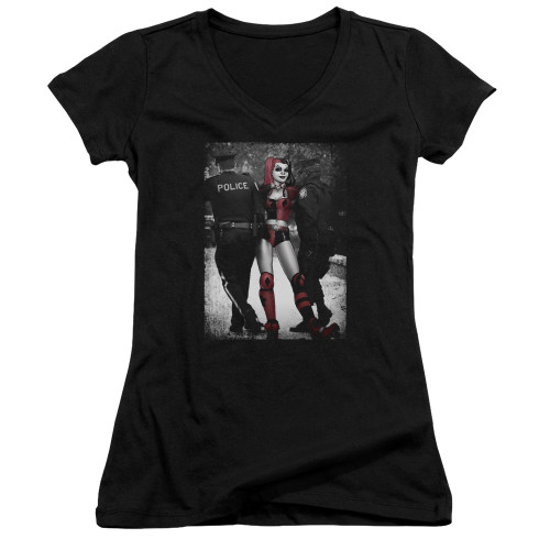 Batman Arrest Junior Women's V-Neck T-Shirt Black