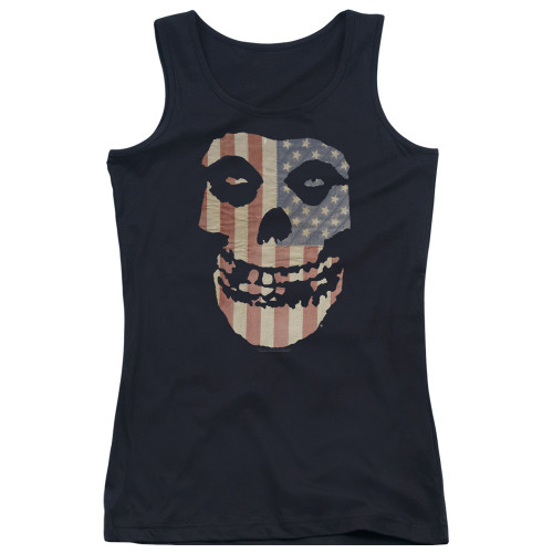 Misfits Fiend Flag Junior Women's Classic Tank Top Black T-Shirt