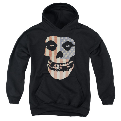 Misfits Fiend Flag Youth Pullover Hoodie Sweatshirt Classic Black