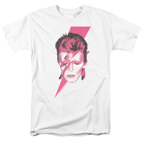 David Bowie Aladdin Sane S/S Adult 18/1 T-Shirt White