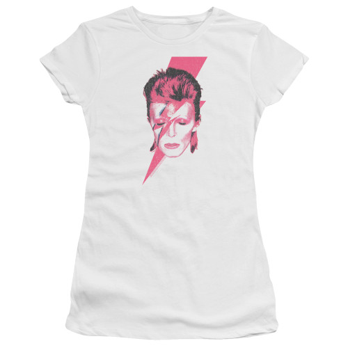 David Bowie Aladdin Sane S/S Junior Women's T-Shirt Sheer White