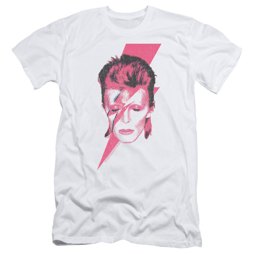David Bowie Aladdin Sane S/S Adult 30/1 T-Shirt White