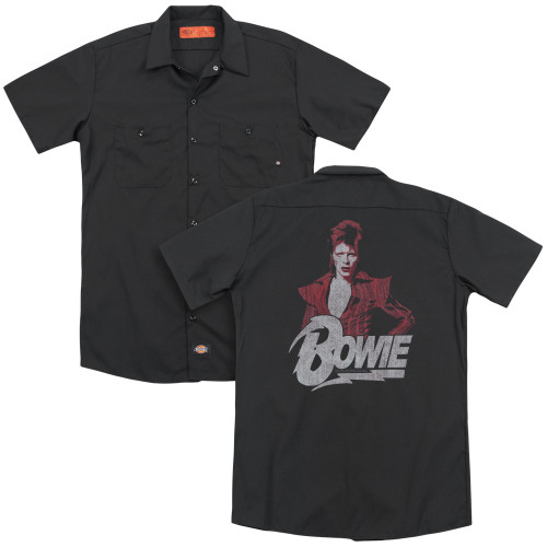 David Bowie Diamond David (Back Print) Adult Work Shirt