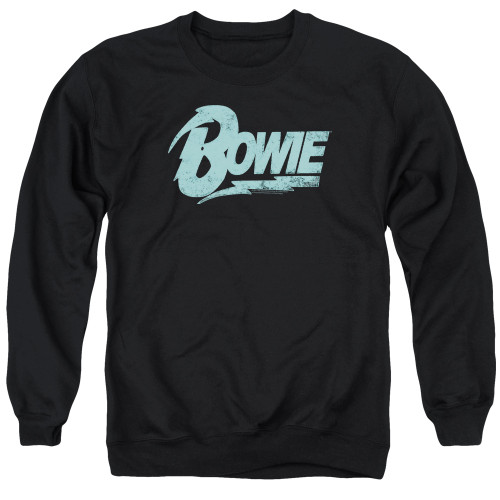 David Bowie Logo Adult Crewneck Sweatshirt Black