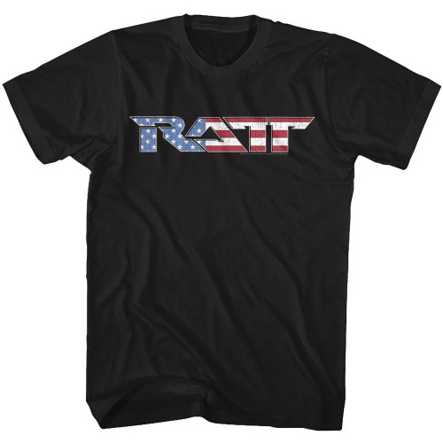 Ratt Flag Logo Black Adult T-Shirt