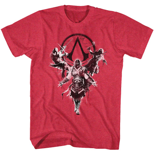 Assassin's Creed Multiple Attempts Cherry Heather Adult T-Shirt