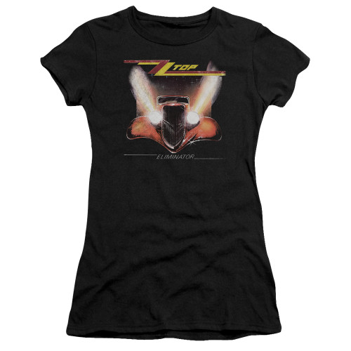 ZZ Top Eliminator Cover S/S Junior Women's T-Shirt Sheer Black