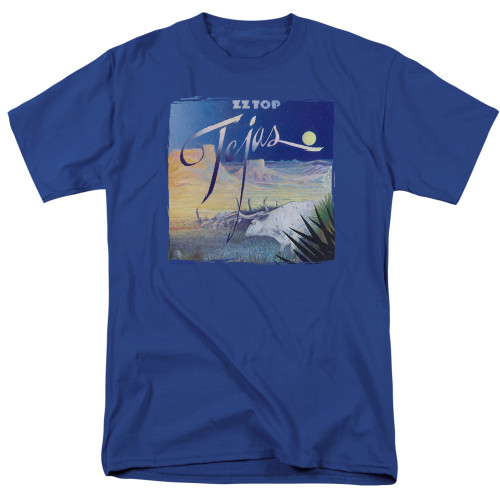 ZZ Top Tejas S/S Adult 18/1 T-Shirt Royal Blue