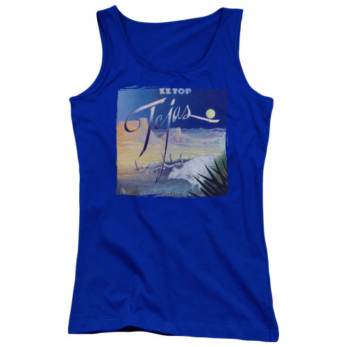 ZZ Top Tejas Junior Women's T-Shirts Tank Top Royal Blue