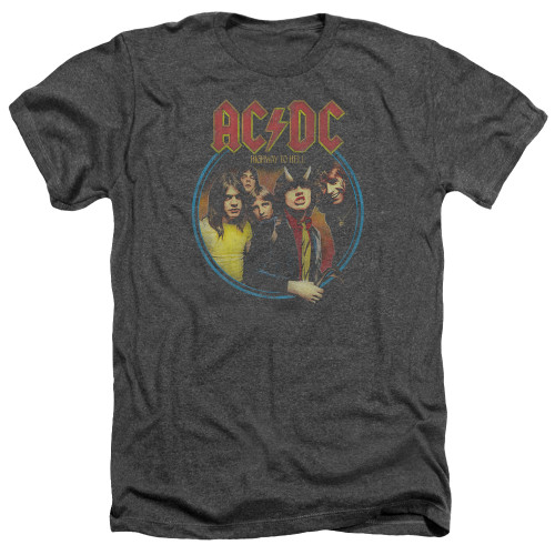 AC/DC Highway To Hell Adult Heather T-Shirt Charcoal