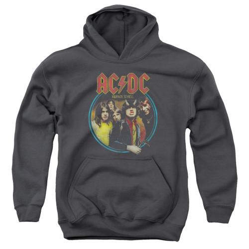 AC/DC Highway To Hell Youth Pullover Hoodie Sweatshirt Charcoal