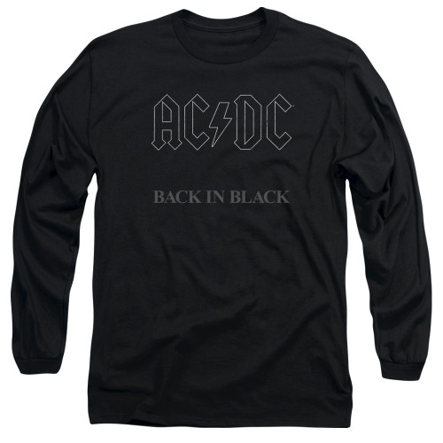 AC/DC Back In Black Adult Long Sleeve T-Shirt Black