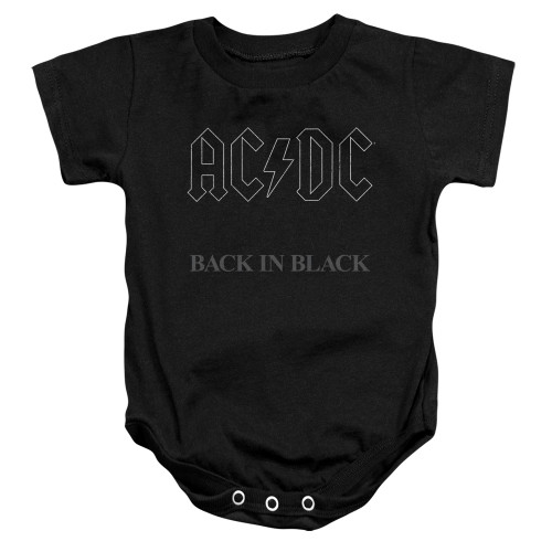 AC/DC Back In Black Baby Onesie T-Shirt Black