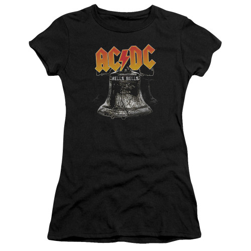 AC/DC Hells Bells Junior Women's Sheer T-Shirt Black