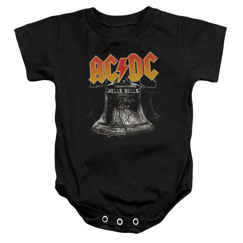 AC/DC Hells Bells Baby Onesie T-Shirt Black