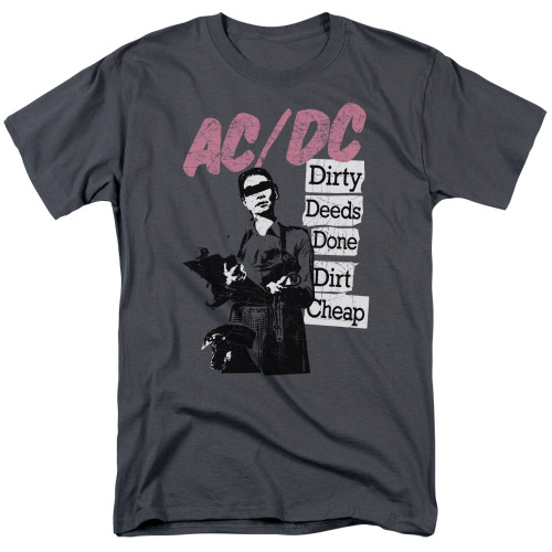 AC/DC Dirty Deeds Adult 18/1 T-Shirt Charcoal