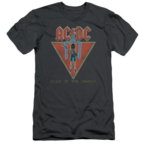 AC/DC Flick Of The Switch Adult 30/1 T-Shirt Charcoal