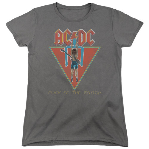 AC/DC Flick Of The Switch Women's T-Shirt Charcoal