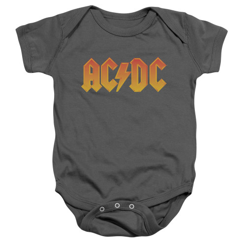 AC/DC Logo Baby Onesie T-Shirt Charcoal
