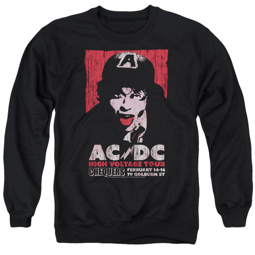 AC/DC High Voltage Live 1975 Adult Crewneck Sweatshirt Black