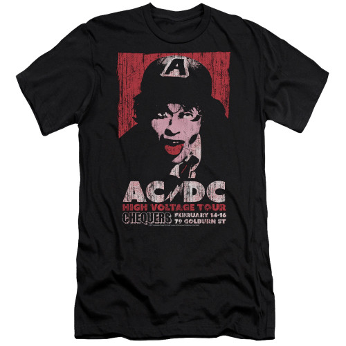 AC/DC High Voltage Live 1975 Adult 30/1 T-Shirt Black