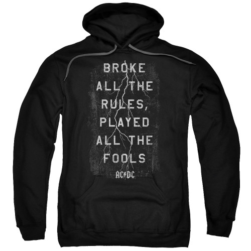 AC/DC Struck Adult Pullover Hoodie Sweatshirt Black