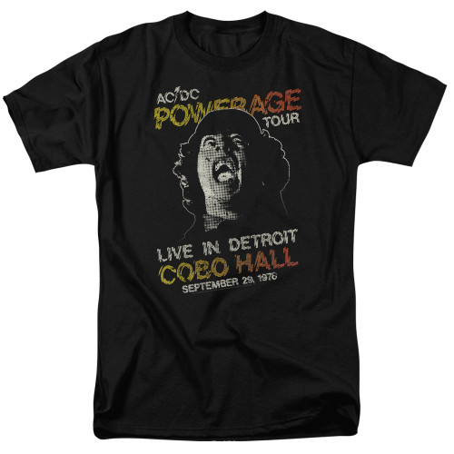 AC/DC Powerage Tour Adult 18/1 T-Shirt Black