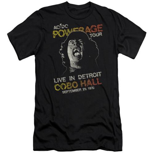 AC/DC Powerage Tour Adult 30/1 T-Shirt Black