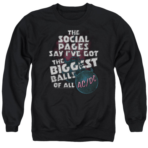 AC/DC Big Balls Adult Crewneck Sweatshirt Black