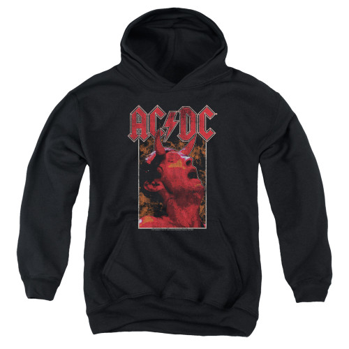 AC/DC Horns Youth Pullover Hoodie Sweatshirt Black