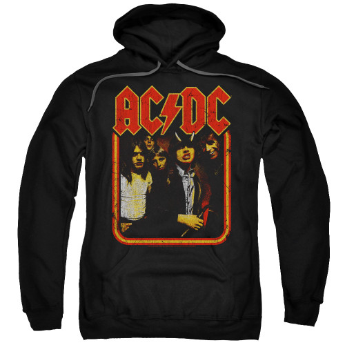 AC/DC Group Distressed Adult Pullover Hoodie Sweatshirt Black