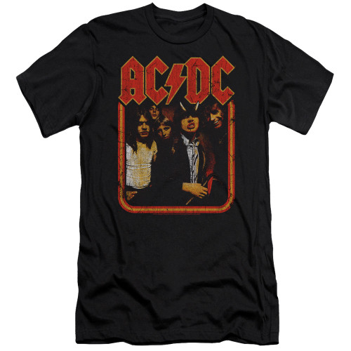 AC/DC Group Distressed HBO Adult 30/1 T-Shirt Black