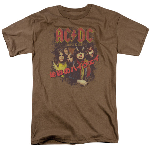 AC/DC Highway Kanji Adult 18/1 T-Shirt Safari Green