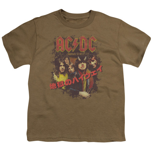 AC/DC Highway Kanji Youth 18/1 T-Shirt Safari Green