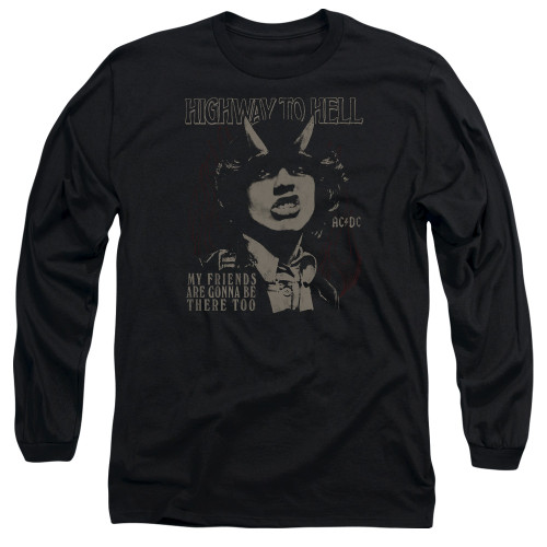 AC/DC My Friends Adult Long Sleeve T-Shirt Black