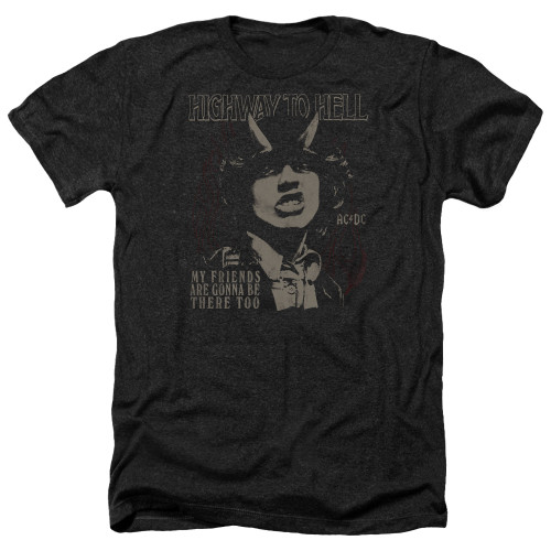 AC/DC My Friends Adult Heather T-Shirt Black