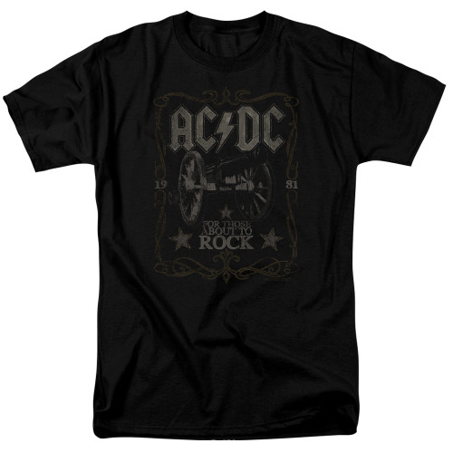 AC/DC Rock Label Adult 18/1 T-Shirt Black