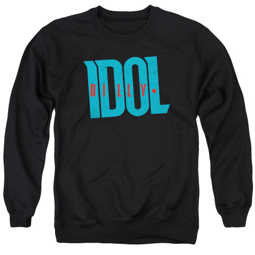Billy Idol Logo Adult Crewneck Sweatshirt Black