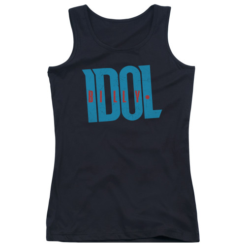 Billy Idol Logo Junior Women's Tank Top T-Shirt Black