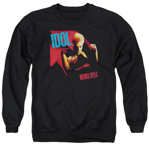 Billy Idol Rebel Yell Adult Crewneck Sweatshirt Black