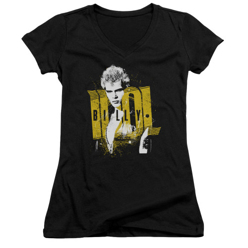 Billy Idol Brash Junior Women's V-Neck T-Shirt Black