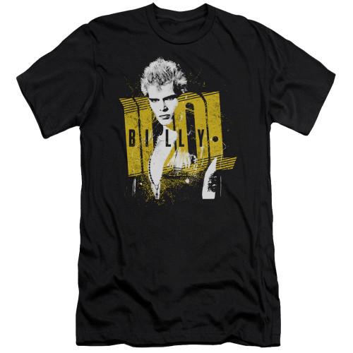 Billy Idol Brash Premuim Canvas Adult Slim Fit T-Shirt Black