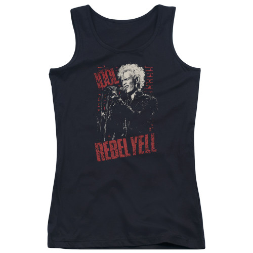 Billy Idol Brick Wall Junior Women's Tank Top T-Shirt Black