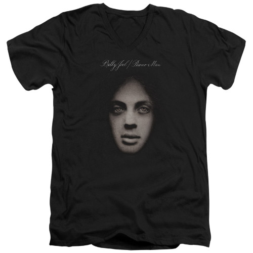 Billy Joel Piano Man Cover Adult V-Neck T-Shirt Black