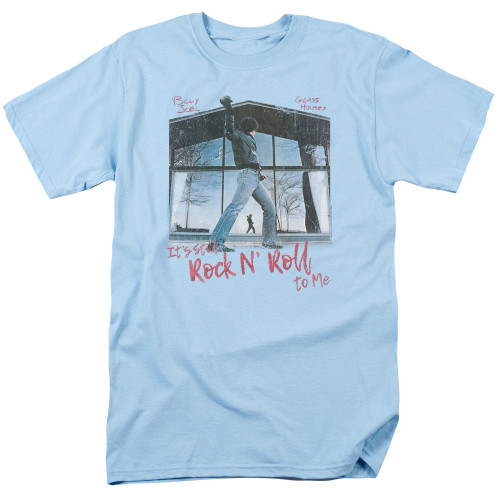 Billy Joel Glass Houses Adult 18/1 T-Shirt Light Blue